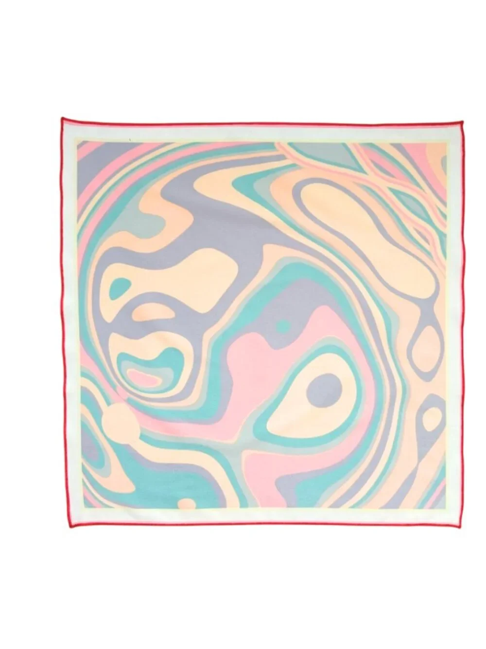 Emerald & Purple Marble Swirl Square Scarf 48x48cm | Custom Design Bandana NWOT